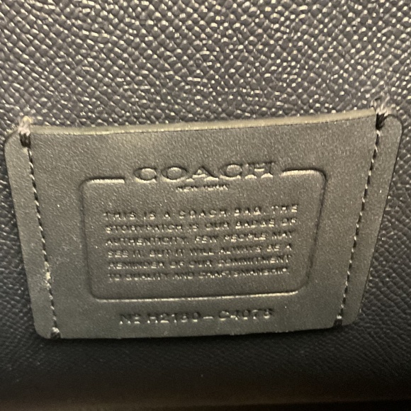 Authentic Coach Tatum Carryall Bag in Midnight / Oxblood / Gold Hardware - Picture 11 of 12